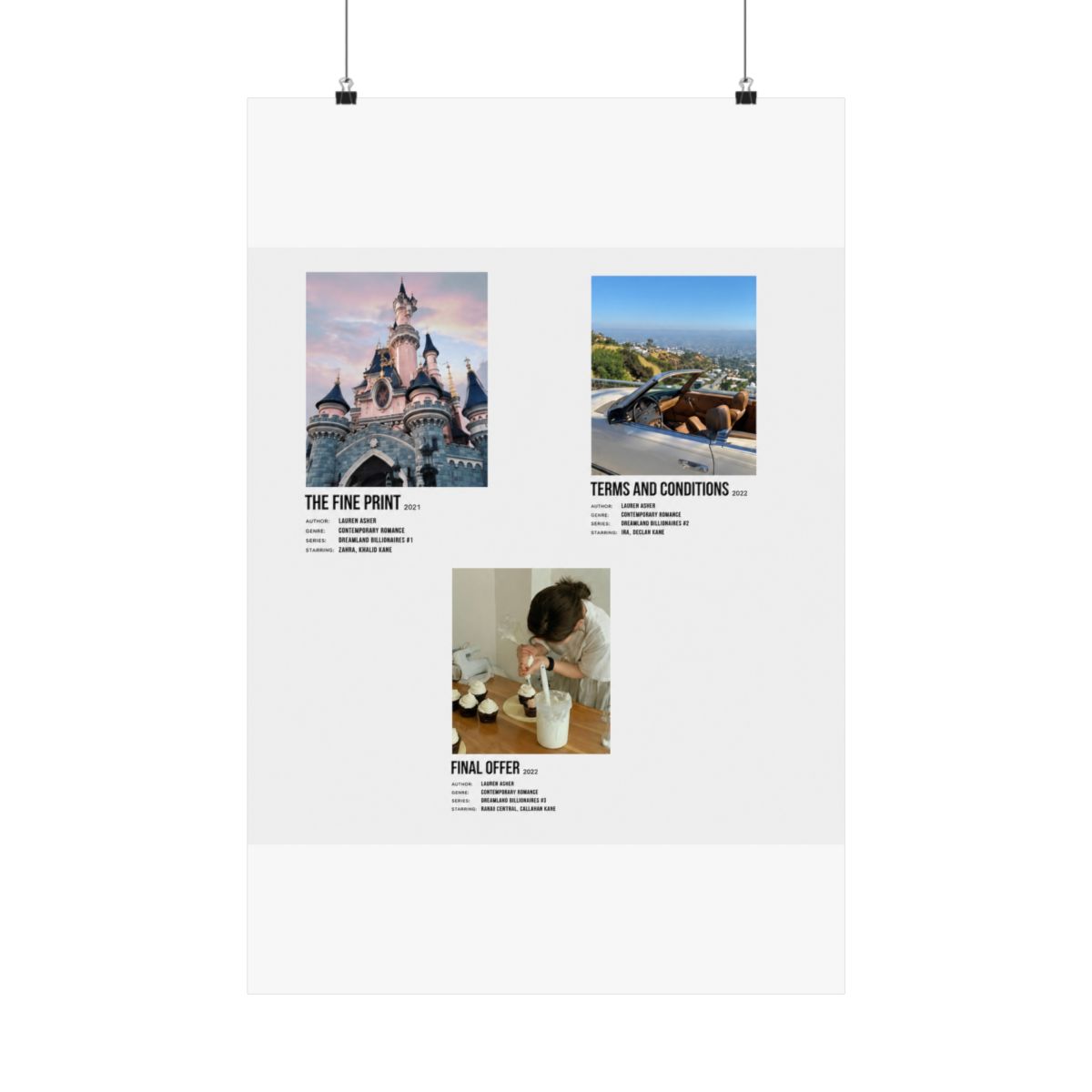 dreamland billionaires book pack - the fine print, terms and conditions, final offer by Lauren Asher - Official Creator merchandise