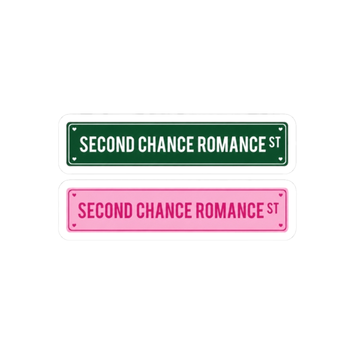 Second Chance Romance Street | Pink Green Bookish Aesthetic Street Sign | Reading Lovers Gifts | Happy Place Emily Henry | Final Offer Lauren Asher | Second Chance Love | Booktok Kindle Girlie Pack - alternate angle 3, merchandise