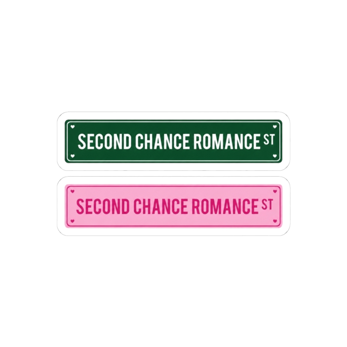 Second Chance Romance Street | Pink Green Bookish Aesthetic Street Sign | Reading Lovers Gifts | Happy Place Emily Henry | Final Offer Lauren Asher | Second Chance Love | Booktok Kindle Girlie Pack - Official Creator merchandise