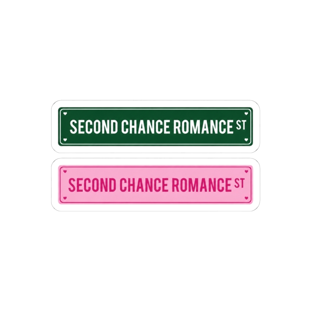 Second Chance Romance Street | Pink Green Bookish Aesthetic Street Sign | Reading Lovers Gifts | Happy Place Emily Henry | Final Offer Lauren Asher | Second Chance Love | Booktok Kindle Girlie Pack - alternate angle 1, merchandise